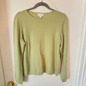 Charter Club 100% Cashmere Sweater green size large